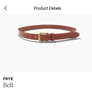 Frye Sleek brown Leather Belt